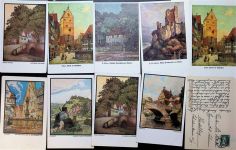 Lot mit 24 AK Teubner Posten 21 bis 100 AK