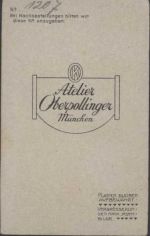 W8000 München Photograph Atelier Oberpollinger Uniform CDV
