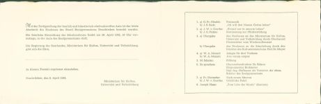 66538 W6680 Neunkirchen , Saar KEINE AK Staatliches Realgymnasium Einladung Einweihung Schulneubau Klappkarte