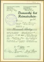 Karlovy Vary Karlsbad Heimatschein Ausweis KEINE AK