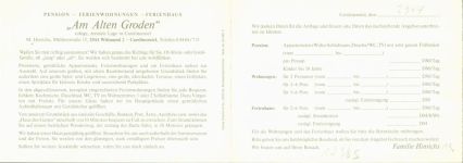 26409 W2944 Carolinensiel , Ostfriesl KEINE AK Pension Hinrichs Am Alten Groten Innen- und Aussenansicht Klappkarte