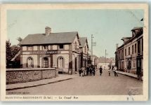 76540 Sassetot-le-Mauconduit - La Grand Rue Hotel du Commerce Restaurant Gasthaus Fahrrad Mann Kind
