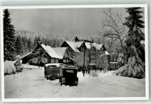 72270 W7292 Ruhestein Gebrauchsspuren Kurhaus Auto Winter Schnee Ski Foto AK