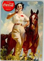 Werbung Frau Pferd Coca-Cola
