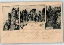 01847 O8351 Bastei 1898 - Basteifelsen Basteibrücke Bastei Hotel Vorläufer