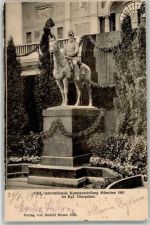W8000 München Im Glaspalast , Denkmal Luitpold Prinzregent v. Bayern Kunstausstellung 1901