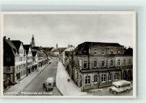 74564 W7180 Crailsheim Foto AK Wilhelmstraße mit Postamt Postbus