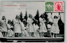 Wellington Foto AK Tracht Poi Tanz Briefmarke Bildseite
