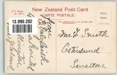 Wellington Foto AK Tracht Poi Tanz Briefmarke Bildseite