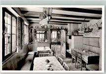 71384 W7056 Strümpfelbach , Kr Waiblingen, Rems Foto AK Gasthaus zum Gretle Gastraum Kachelofen