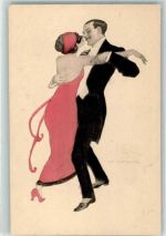 Serie XVI Nr. 3 Tanz Simplicissimus Künstlerkarte