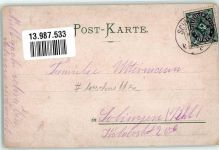 85221 W8060 Dachau Gebrauchsspuren Lithographie Bayerische Volkstracht beschnitten