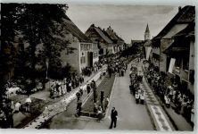 78183 W7713 Hüfingen Foto AK Blumenteppich zu Fronleichnam