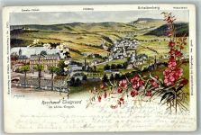 08352 O9443 Raschau , Erzgeb 1905 Lithographie / Künstlerkarte Raschauer Thalgrund Emmler Felsen Pöhlberg Scheibenberg Pökel-Wald signiert