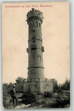 Jilové Eulau Foto AK Aussichtsturm Hoher Schneeberg