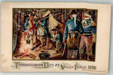Militär Vally Forge 1778 Thanksgiving 1912 Prägedruck