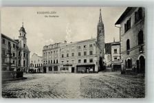 84307 W8330 Eggenfelden 1917 Foto AK Oberer Stadtplatz