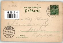 34346 W3510 Hann. Münden 1900 Gebrauchsspuren Lithographie Rathaus