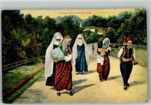 Konstantinopel Istanbul Tracht Frauen Kinder Trachten Türkei Foto AK