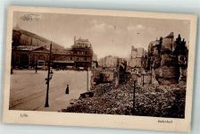 59000 Lille 1916 Foto AK Bahnhof Feldpost WK I 54.Res.Div.