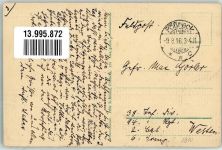 07381 O6840 Pößneck 1916 Gebrauchsspuren Schützenhaus Feldpost WK I
