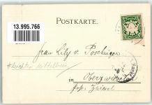 82402 W8124 Seeshaupt 1899 Gebrauchsspuren Kirche Adelskorrespondenz leichter Mittelburg