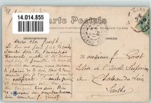 72510 Pontvallain 1907 Foto AK Tracht Sarthois Straßenbahn Marke bildseitig