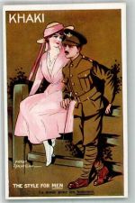 Karikatur Soldatenliebe Khaki Serie Nr. 1056 The Style for Men Spurgin, F. 1916 Künstlerkarte