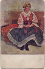 Frau in Trachten.,MjK AKU1 Kind 1910/20