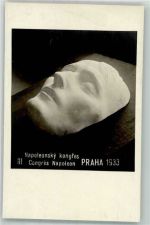 Prag Praha Napoleon Kongres Totenmaske Napoleon 1933 Foto AK