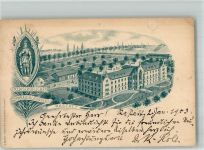 76437 W7550 Rastatt 1903 Gebrauchsspuren Lithographie Erzbischöfliches Gymnasialkonvikt