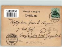 76437 W7550 Rastatt 1903 Gebrauchsspuren Lithographie Erzbischöfliches Gymnasialkonvikt