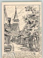 73630 W7064 Grunbach , Rems Künstlerkarte Dionysiuskirche