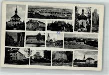 Vodnany Wodnian Foto AK Kirche Denkmal Burg Ruine