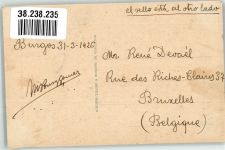 Burgos 1926 Foto AK Kirche Marke Bildseitig