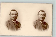 Portrait eines jungen Mannes Stereokarte Privatfoto AK