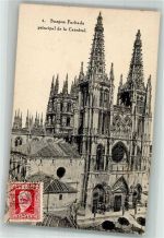 Burgos Foto AK Kathedrale Marke bildseitig
