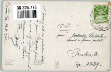 sign. Uprka, Joza Prozession mit Frauen in bunter Tracht Trachten Slowakei 1922 Künstlerkarte