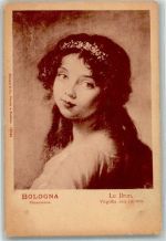 Bologna sign. Le Brun Portrait von Virginia in der Pinacoteca Nr. 13544 Stengel + Co Künstlerkarte