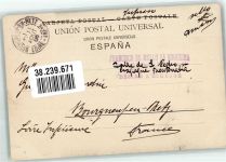 Fuenterrabia Hondarribia Foto AK Casa historica Marke bildseitig