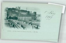 69000 Lyon 1899 Foto AK Schloss de Fourviere Le Pont Tilsitt