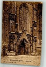 14770 O1800 Brandenburg an der Havel Gebrauchsspuren St. Katharinen Kirche Südportal