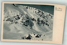 Teichbaude Winter Hüttenstempel Riesengebirge Kleine Teichbaude