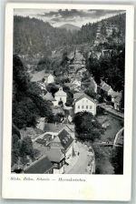 Hrensko Herrnskretschen Foto AK Sächs.Böhmische Schweiz