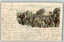 01824 O8324 Rathen Kurort , Sachs 1899 Lithographie Bastei