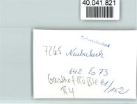 75385 W7265 Neubulach FOTO KEINE AK Gasthof Rößle