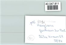 33165 W4791 Henglarn FOTO KEINE AK Gasthaus zur Post