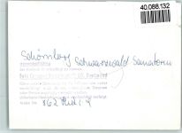 75328 W7542 Schömberg b Neuenbürg, Württ FOTO KEINE AK Schwarzwald Sanatorium