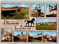84347 W8340 Pfarrkirchen , Niederbay - Altes Rathaus Brunnen Hauptschule Gymnasium Verb.-Berufsschule AKU2