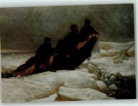 Postbeförderung über das Eis nach Sylt 1892 AKU2 Postbote